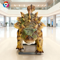 Modèles de dinosaures Ankylosaurus animatroniques personnalisés - Armure à pointes et mouvements pour parcs à thème/musées