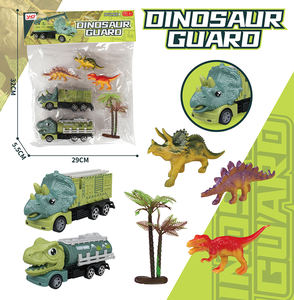 Dinosaure ingénierie transport véhicule friction inertie voiture jouet Tyrannosaurus Rex pelle voiture grue pétrolier voiture jouet - Product Image 5