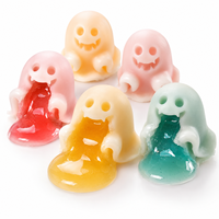 Halloween Spookwasgoedjes 100g Enkel Stuk Vloeibare Vulling Spookachtige 3D Kauwgom Snoepjes