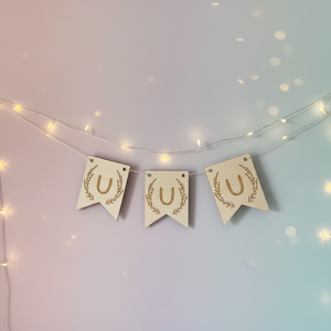 Fanion en <span class=keywords><strong>bois</strong></span> personnalisé, cadeau écologique pour la naissance, décoration <span class=keywords><strong>murale</strong></span> de fond de <span class=keywords><strong>chambre</strong></span> pour la fête des enfants - Product Image 5