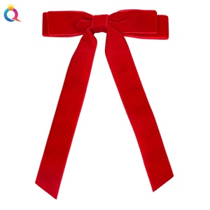 Jepit Rambut Model Duckbill Gaya Eropa-Amerika Mewah Musim Dingin dengan Pita Berumbai dan Hiasan Logam 30*15cm untuk Pesta - Product Image 1