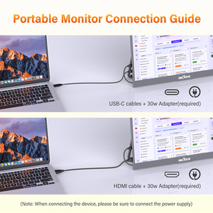 Écran portable de 15,6 pouces 2K QHD 2560X1440 avec grand support, moniteur portable 60Hz HDR 100 SRGB, écran mat - Product Image 6