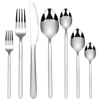 Ensemble de couverts de mariage modernes et luxueux sur mesure, couteau, fourchette et cuillère en acier inoxydable