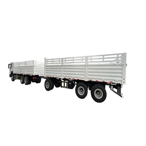 Nouvelle vente directe d'usine, semi-remorque de camion à plateau de 3 essieux, 4 essieux, 60 tonnes, pour entrepôt de marchandises - Product Image 3