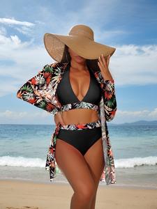 Nouveau maillot de bain une pièce en tissu résille pour femme - Ensemble de maillot de bain d'été avec protection solaire et haut élastique grande taille - Product Image 3