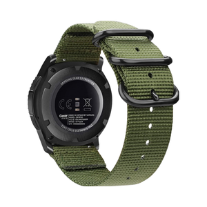 Compatible avec Samsung <span class=keywords><strong>Galaxy</strong></span> Watch <span class=keywords><strong>Gear</strong></span> S3 <span class=keywords><strong>Classic</strong></span>/Frontier Bracelet en nylon souple à dégagement rapide Bracelet de sport de remplacement réglable - Product Image 1