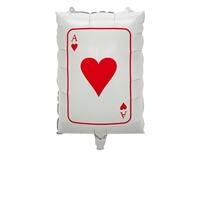 Décoration de fête sur le thème du casino, cartes de poker, dés, ballons en feuille d'aluminium pour la décoration de bar, KTV, fête d'anniversaire