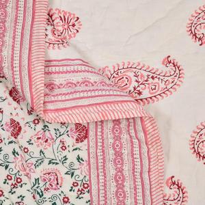 Edredón de algodón PINK JAAL de un solo tamaño, estampado de bloques de mano para inviernos ligeros, la mejor colección de alta calidad, precios al por mayor - Product Image 6