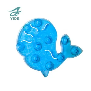 YIDE浴垫淋浴垫安全鲸鱼图案迷你塑料时尚婴儿浴室使用PVC任何颜色简约10x 12.5厘米110g