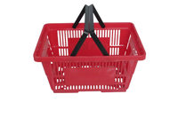 Chariot de courses GU JIU en PP de haute qualité, 20 L, 2 poignées, durable, pour supermarché, adapté aux enfants de 6 ans et plus