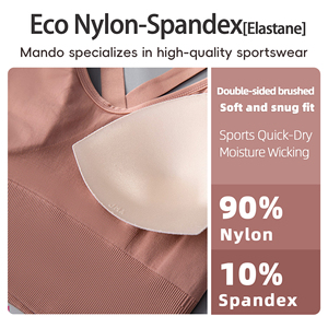 <span class=keywords><strong>Reggiseno</strong></span> Sportivo da Donna Plus-Size con <span class=keywords><strong>Spalline</strong></span> <span class=keywords><strong>Larghe</strong></span> Incrociate sulla Schiena, Senza Cuciture, con Fascia Elastica a Costine, ad Alto Impatto, per Yoga - Product Image 4