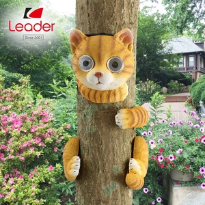 BSCI Kiểm Toán Nhà Máy Polyresin Cat Tree Hugger/Điêu Khắc/Peeker Với Ánh Sáng Mặt Trời Để Trang Trí Cây - Product Image 6