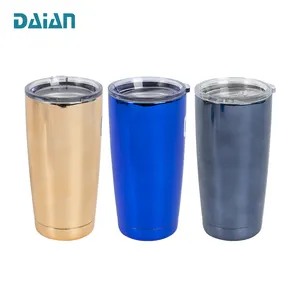 Unique Design 20 oz Metal Stainless Steel Travel Coffee Tumbler with Lid