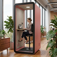 Cabina Acústica Ergonómica para Llamadas Telefónicas de Oficina, Ahorra Espacio, Insonorizada, OEM ODM, Ignífuga, Privacidad Acústica, Instalación Rápida en 30 Minutos