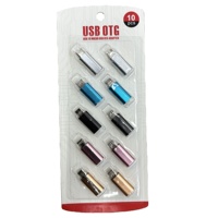Lot de 10 connecteurs de charge et synchronisation de données en alliage d'aluminium, type C femelle vers micro USB mâle, pour téléphone Android, emballage sous blister