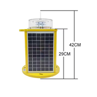 3-7 milles nautiques Lumière solaire tout en un LED balise d'obstacle IP68 étanche clignotant réfléchissant