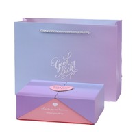 Coffret cadeau créatif dégradé à double porte 2mm carton recyclé UV accompagnement en gros pour les mariages et la Saint-Valentin