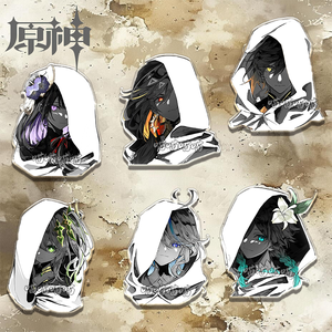 6 pièces/ensemble Genshin Impact Wanderer Cosplay sac à dos Badge Haborym Furina Barbatos Morax <span class=keywords><strong>Nahida</strong></span> Raiden Shogun sagesse acrylique broche - Product Image 1