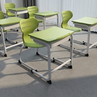 Bureaux et chaises réglables en hauteur pour les étudiants, pour les écoles, les salles de classe, les centres de tutorat, l'utilisation à domicile - Design minimaliste moderne en métal