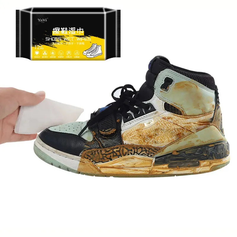 Custom Oem Shoes Cleaning Wet Wipes Disposable White Sneaker Cleaner Leather Cleaning Shoes Wipes