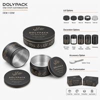 Boîte cosmétique ronde en aluminium en gros avec couvercle à vis pour baume à lèvres, crème et beurre corporel