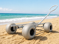 Roues de chariot de plage gonflables robustes de 12 et 16 pouces en PVC/TPU avec roulements, pneus de sable, kit de mise à niveau pour chariot de plage