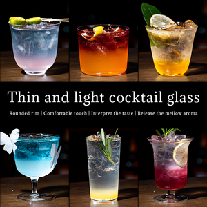 Unique Cocktail Whisky Tumbler Cup Transparent Verre Gobelet Eau Potable Mariage Verres Ensembles - Product Image 3