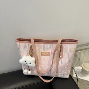 IStapromo Geschenke Werbe Leinwand Tragetaschen für Frau Kawaii Nette Frau Handtaschen Mode Regen Bogen Farbe Taschen für den Pendel verkehr - Product Image 4