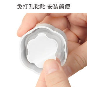 Porte-serviettes Simplelife à fixation par ventouse, en silicone ABS, design minimaliste, crochet mural auto-adhésif pour salle de bain et cuisine - Product Image 6