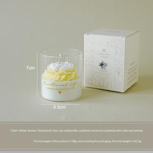 QD زهور خضراء وردية أرجوانية صفراء وزرقاء زجاج الفاوانيا لحفلات الزفاف واستحمام الأطفال - Product Image 2