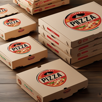 Boîtes à pizza écologiques en gros avec logo, 18 pouces (35 cm), pliables, personnalisées, gaufrage, échantillon gratuit, emballage pour frites et burgers