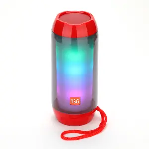 Nieuw Design Glas Tws Bt5.3 Draadloze Handsfree Rgb Kleurrijk Licht 5W Draagbare Outdoor Speaker Met Fm Radio Tf Kaart Poort