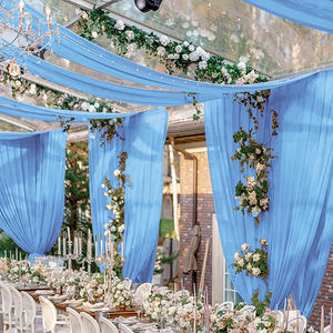 Fournisseurs de décorations de plafond pour mariage Rideau de fond pour mariage Rideaux et cantonnières - Product Image 1