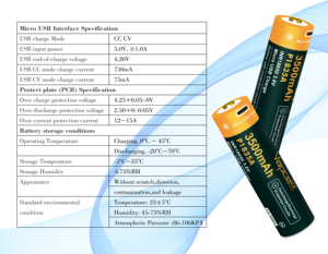 Bateria Recarregável USB Vapcell P1835A 18650 de Alta Capacidade 3500mAh, Potência Forte 10A P1835A para Lanterna e Produtos Digitais - Product Image 3
