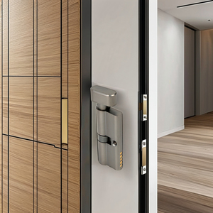 YG High Quality 70mm <strong>Black</strong> Nickel <strong>Knob</strong> Lock Cylinder Aluminum Cover Brass Core for PVC Wood Aluminium <strong>Doors</strong> Apartments - Product Image 6