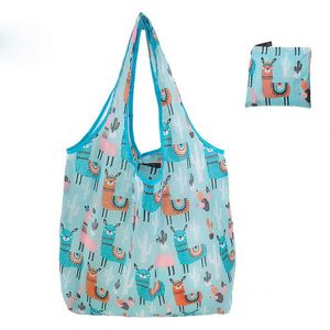 Custom Reusable <b>Foldaway</b> Pouch Grocery Shopping Trolley Tote <b>Bags</b> Handled Shoulder Closure Polyester Nylon Medium for - Product Image 4