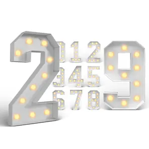 Marriage Number huge big 4ft light marquee letter back drop stand for weddings party props