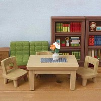 Miniature Rétro : Ensemble de Figurines de Maison de Poupées Thème Musique et Amour, Ornements en Résine Vintage (Téléviseur, Téléphone, Bibliothèque, Table) pour Décoration de Scène de Bureau et Cadeaux