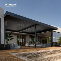 Pergola Bioclimatic à toit persienne pour cour arrière ou usage commercial avec écrans latéraux