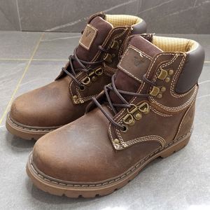 Botas de Seguridad para Hombre, con Cordones, Punta Redonda, Altura Alta, Antideslizantes, Impermeables, de Lujo, Diseño Personalizado - Product Image 1
