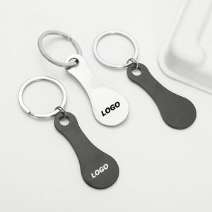 Llavero de Metal Personalizado con Forma de Carrito de Compras y Logotipo Grabado para Regalos Promocionales y Marketing Minorista - Product Image 1
