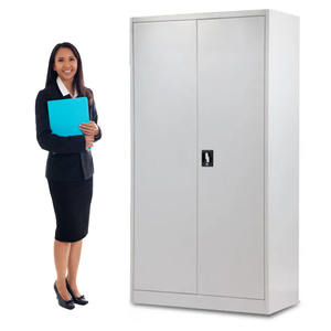 Armoire de <span class=keywords><strong>rangement</strong></span> en acier moderne et réglable à 2 portes, <span class=keywords><strong>casier</strong></span> à 4 étagères avec serrure à 3 points, modulaire pour chambre, sous-sol, salle à manger, <span class=keywords><strong>bureau</strong></span>, maison, salle de sport - Product Image 1