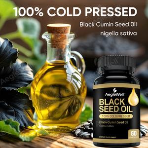 AegleWell, cápsula blanda de aceite de semilla negra de etiqueta privada, cápsulas prensadas en frío de aceite de semilla negra para el cuidado de la piel y el cabello - Product Image 5