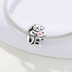 Original White Copper <b>Bead</b> <b>Bracelet</b> - DIY Bear LOVE Jewelry, Personalized Women's Jewelry - Product Image 2