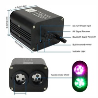 Kit de plafonnier Twinkle 600 pièces en alliage d'aluminium, éclairage LED RVBW bicolore 20W à fibres optiques, IP65, activé par le son, télécommande via application
