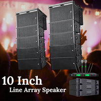 Système de sonorisation DBK Amplifier Speaker LA, système de haut-parleurs Line Array double 10 pouces, équipement audio professionnel pour église et mariage