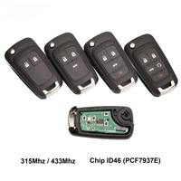 Clé de voiture télécommandée DIY à 2/3/4/5 boutons pour Chevrolet Buick 315/433 MHz