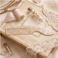 Peigne à cheveux ergonomique en acétate à dents larges et manche en S, épaisseur 4 mm, pour salon de coiffure, en acide acétique, vente directe usine, modèle 890269