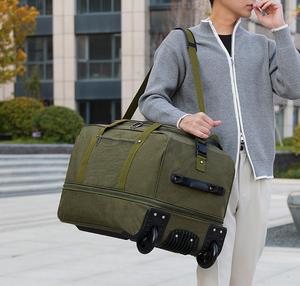 Sac de Voyage à Roulettes Oxford Haute Qualité avec Fermeture Éclair, Bandoulière Durable, Résistant à l'Eau, Grande Capacité pour les Voyages Aériens - Product Image 1