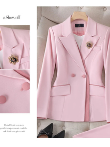 2024 nueva ropa de oficina para mujer, moda informal, trajes de otoño, ropa de <span class=keywords><strong>calle</strong></span>, traje de dos piezas para mujer - Product Image 6